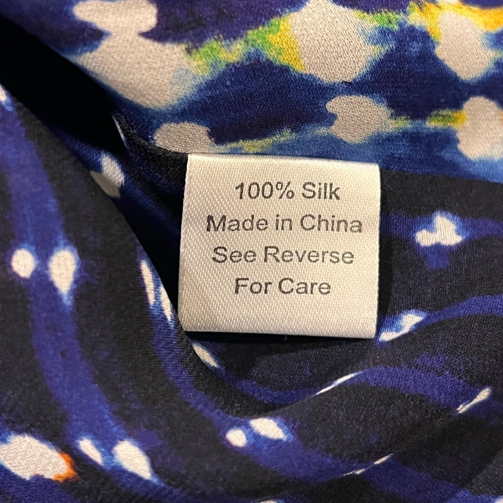 NWT Parker "Excl Quilted WR" 100% Silk Abstract Mini Dress Size Medium. - Picture 5 of 8